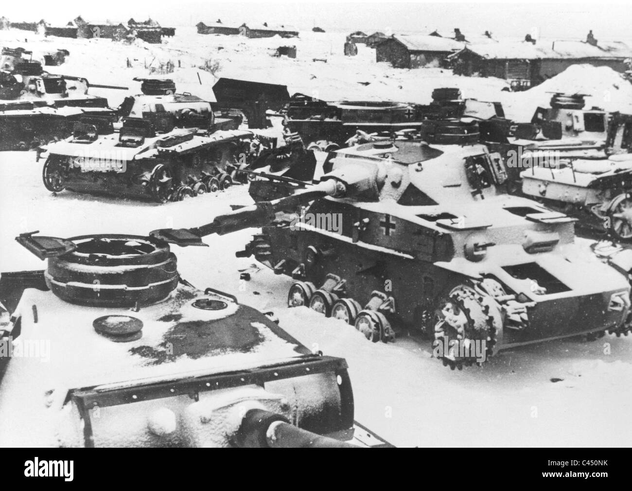 German tanks in Stalingrad, 1943 Stock Photo