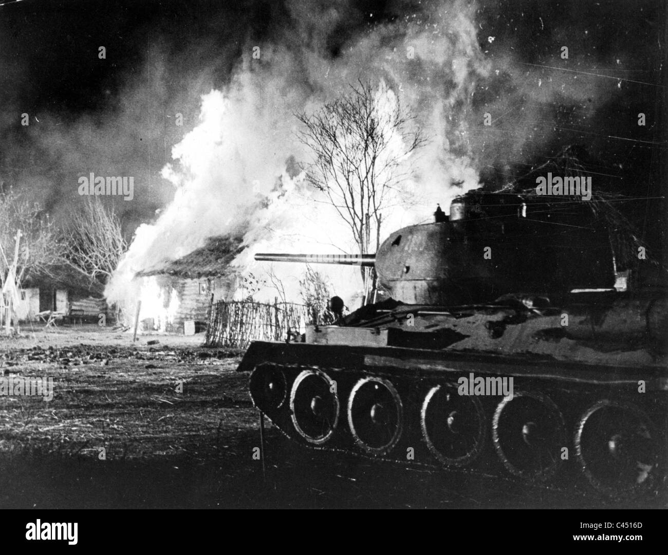 Russian tank T-34 at the battle of Kursk, 1943 Stock Photo