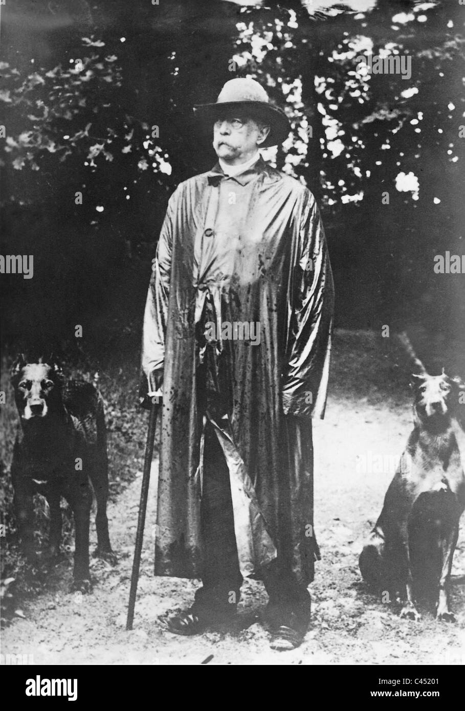 Otto von Bismarck with dogs Stock Photo