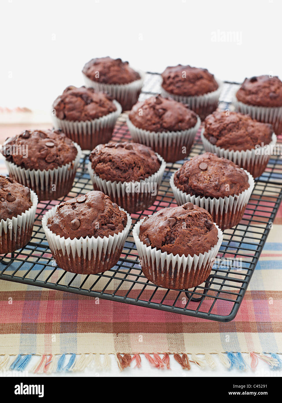 Chocolate Muffins, close-up Stock Photo