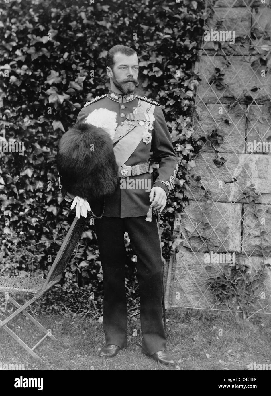 Czar Nicholas II in an English full dress uniform Stock Photo