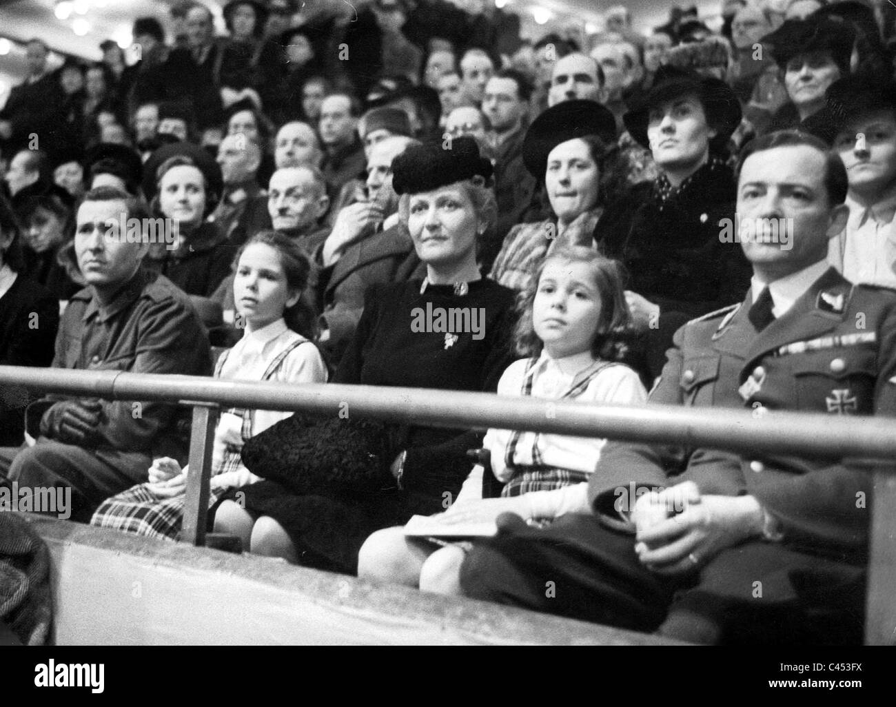 Magda Goebbels at a mass meeting in the Sports Palace Stock Photo