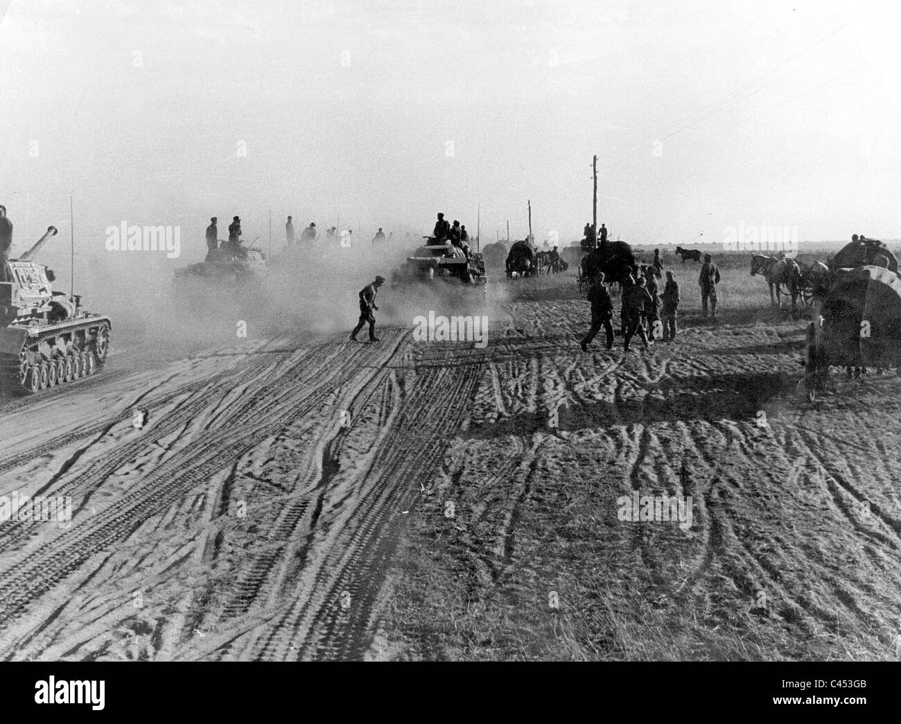 German route of advance on the Eastern front, 1941 Stock Photo