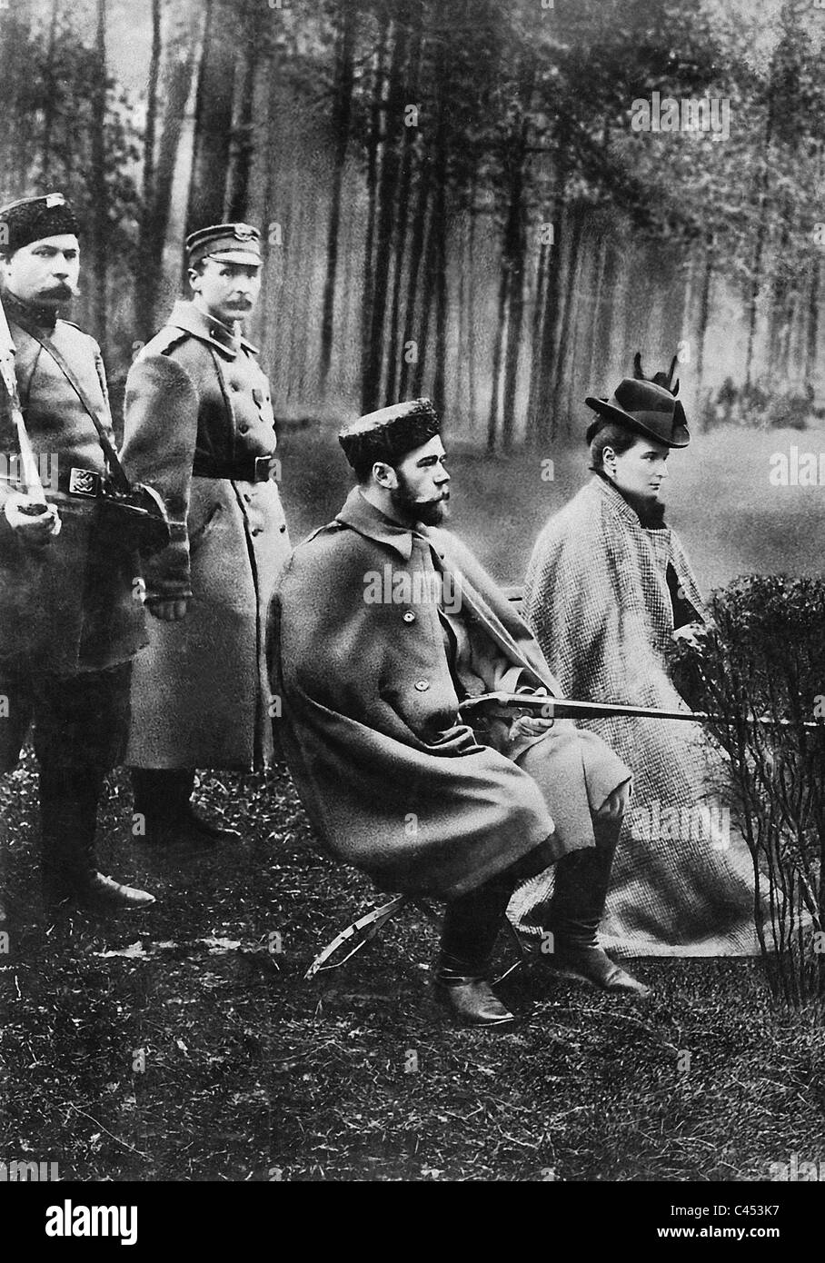 Czar Nicholas II hunting Stock Photo