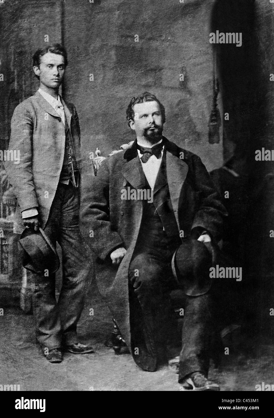 Josef Kainz and King Ludwig II of Bavaria, 1881 Stock Photo
