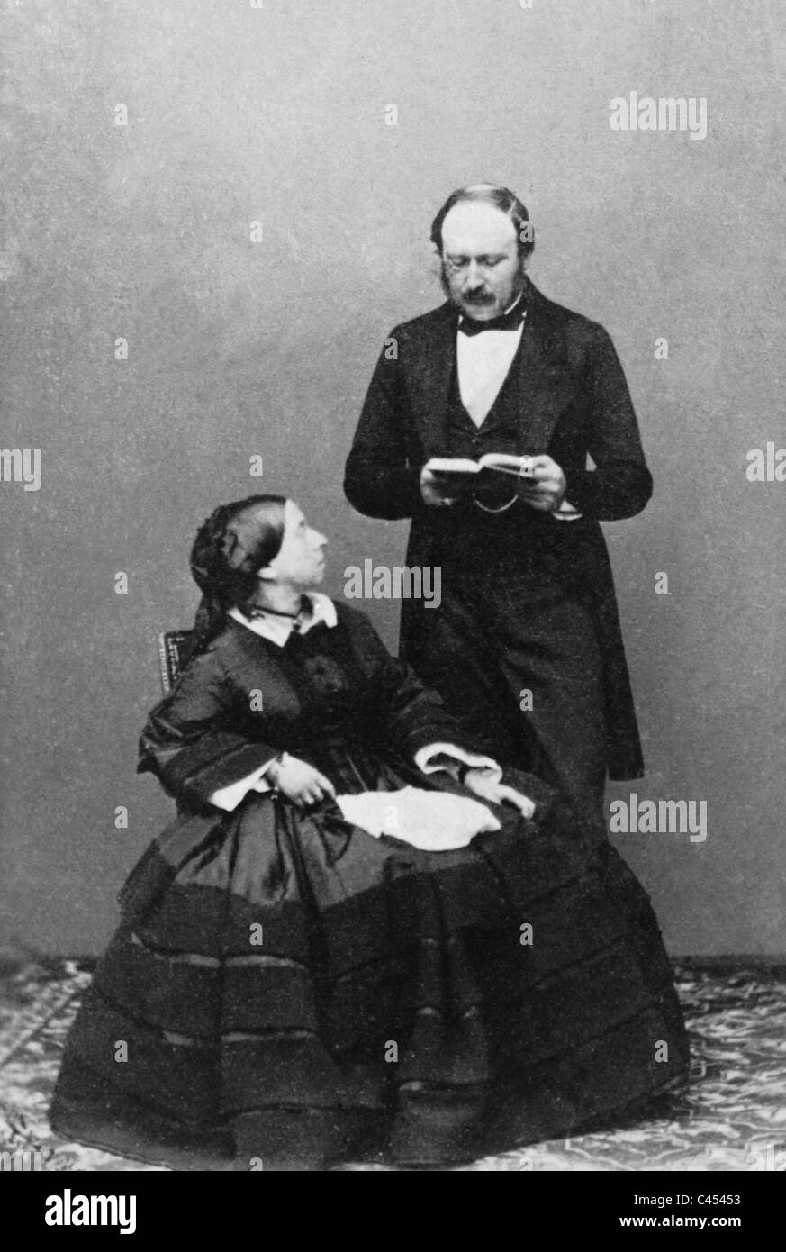 Queen Victoria with her husband Albert of Saxe-Coburg and Gotha Stock Photo