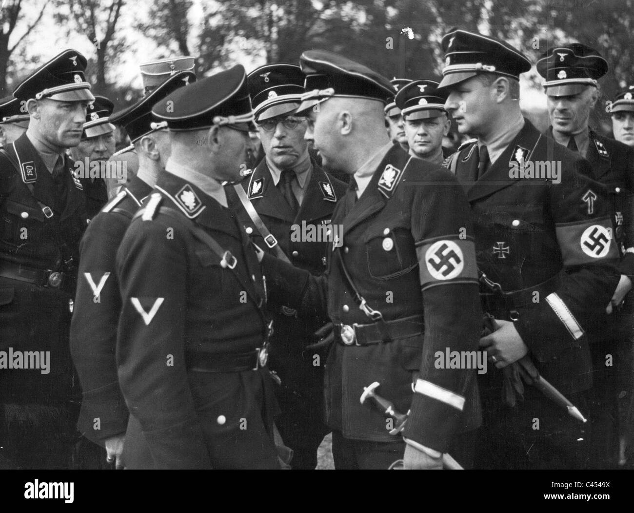 Sepp Dietrich, Heinrich Himmler, Karl Wolff, 1934 Stock Photo