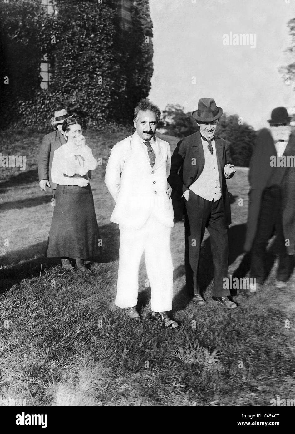 Albert Einstein and Hans Ludendorff, 1921 Stock Photo
