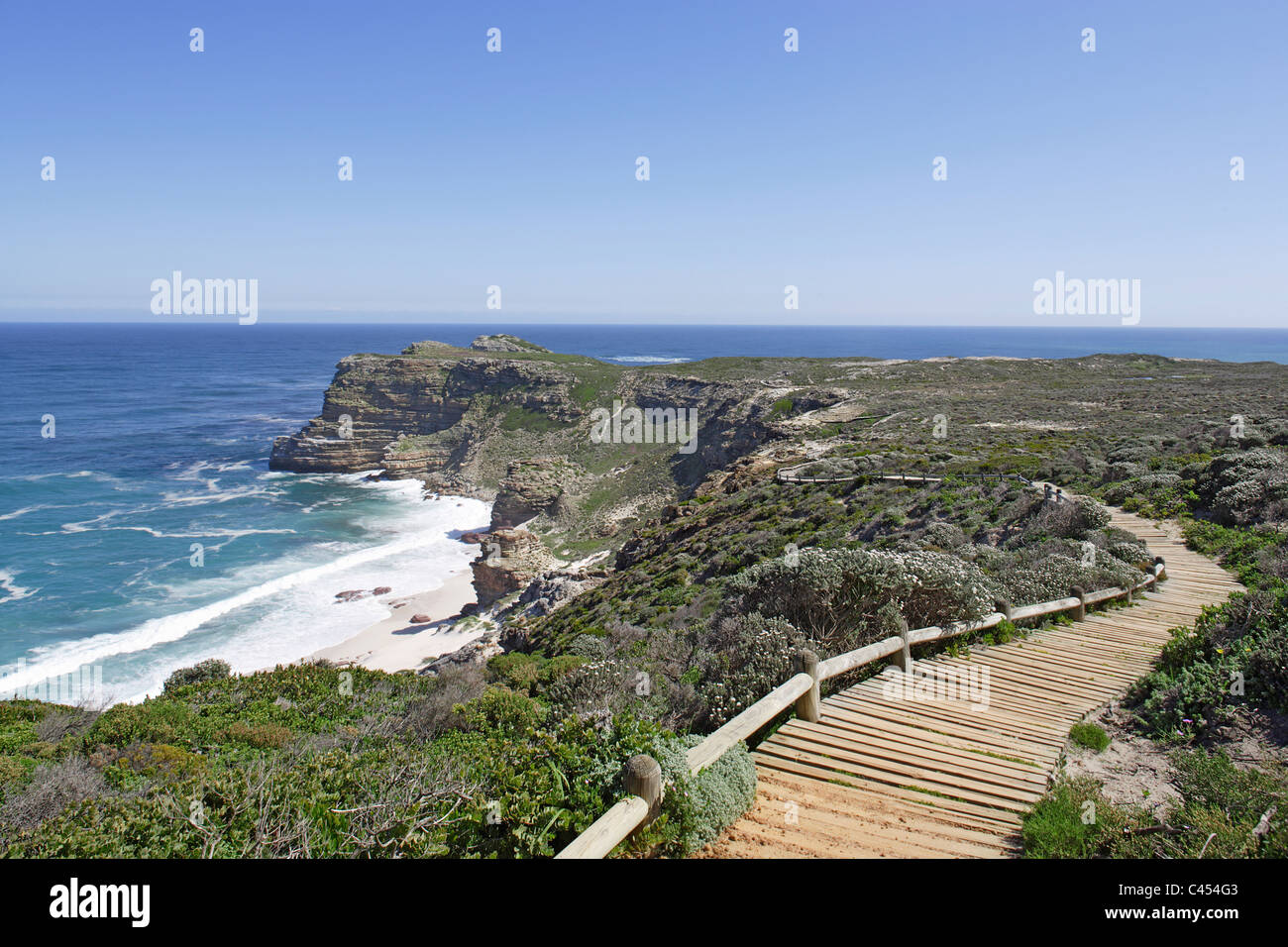 South Africa, Cape Town, Cape of Good Hope, Footpath to the Cape of Good Hope Stock Photo