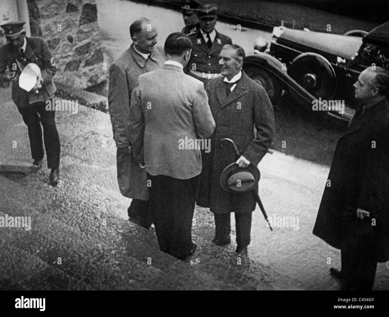 Chamberlain and Hitler, 1938 Stock Photo