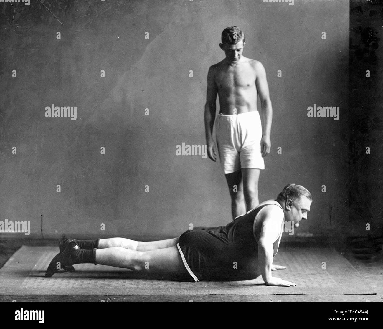 Two men at the gym, 1926 Stock Photo