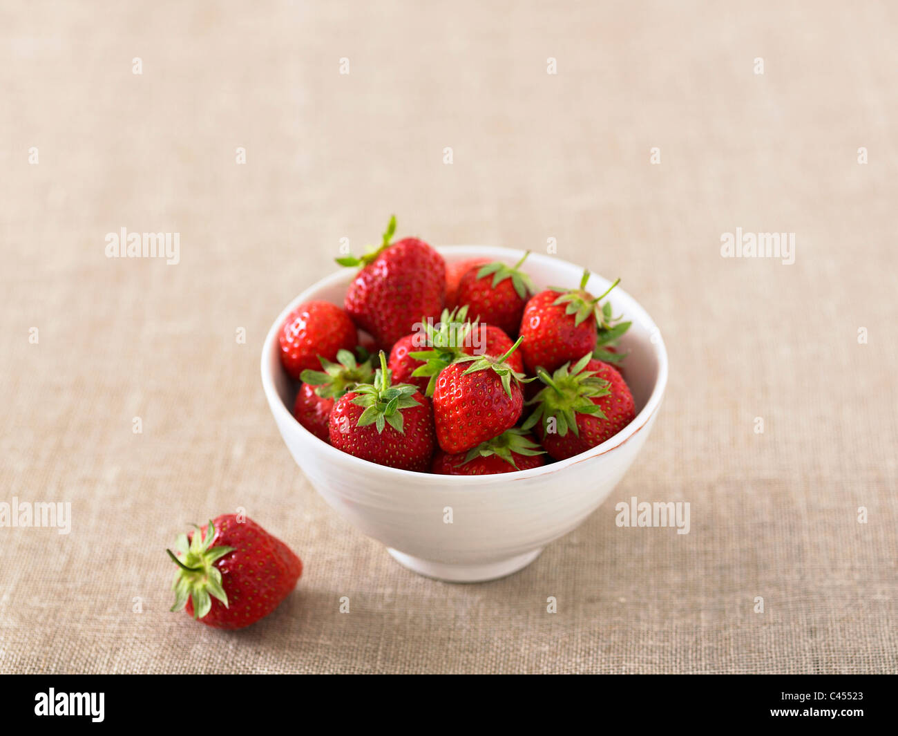 Bowl of strawberries, close-up Stock Photo