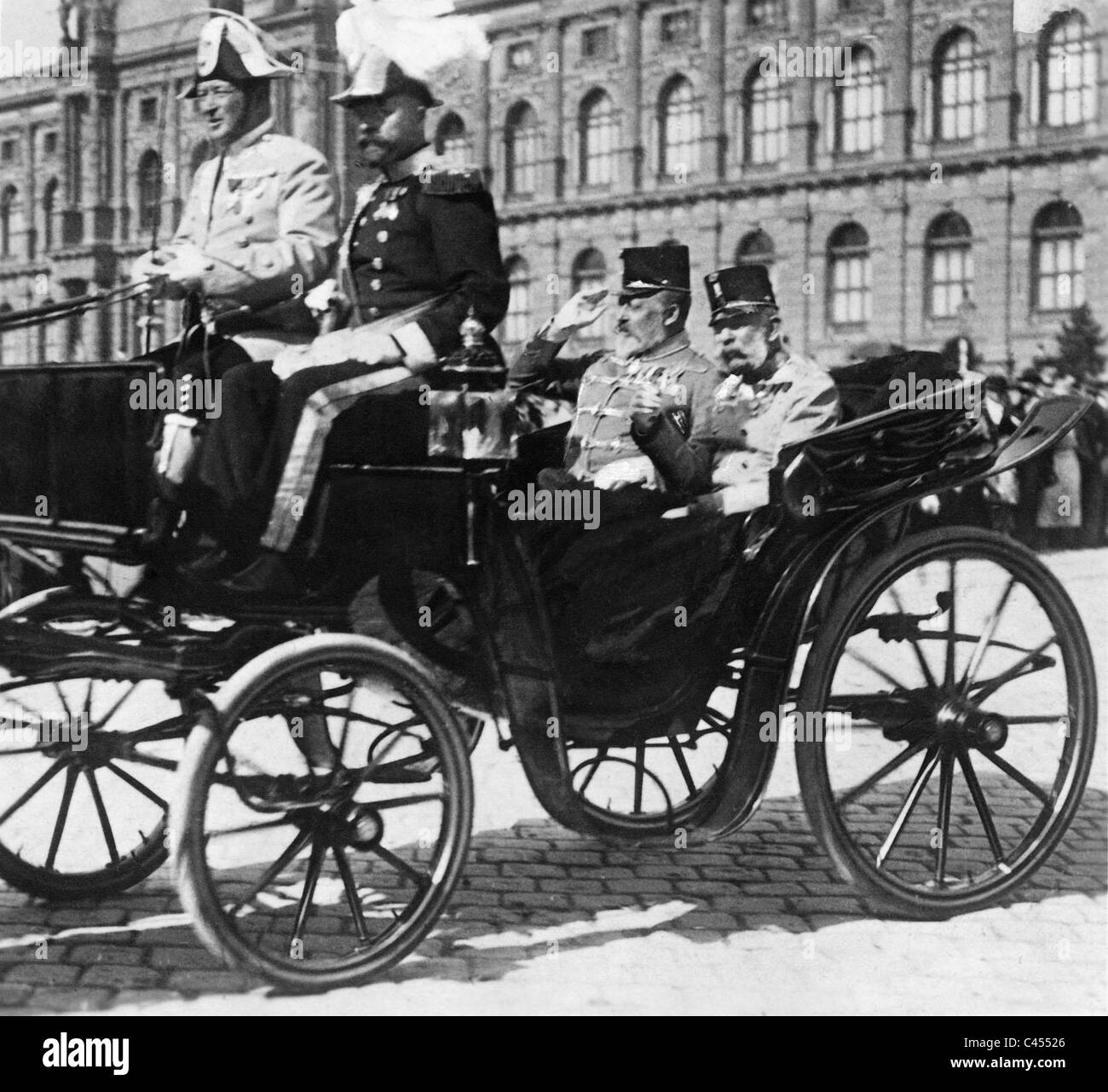King Edward VII of England visited Emperor Franz Joseph I in Vienna, 1903 Stock Photo