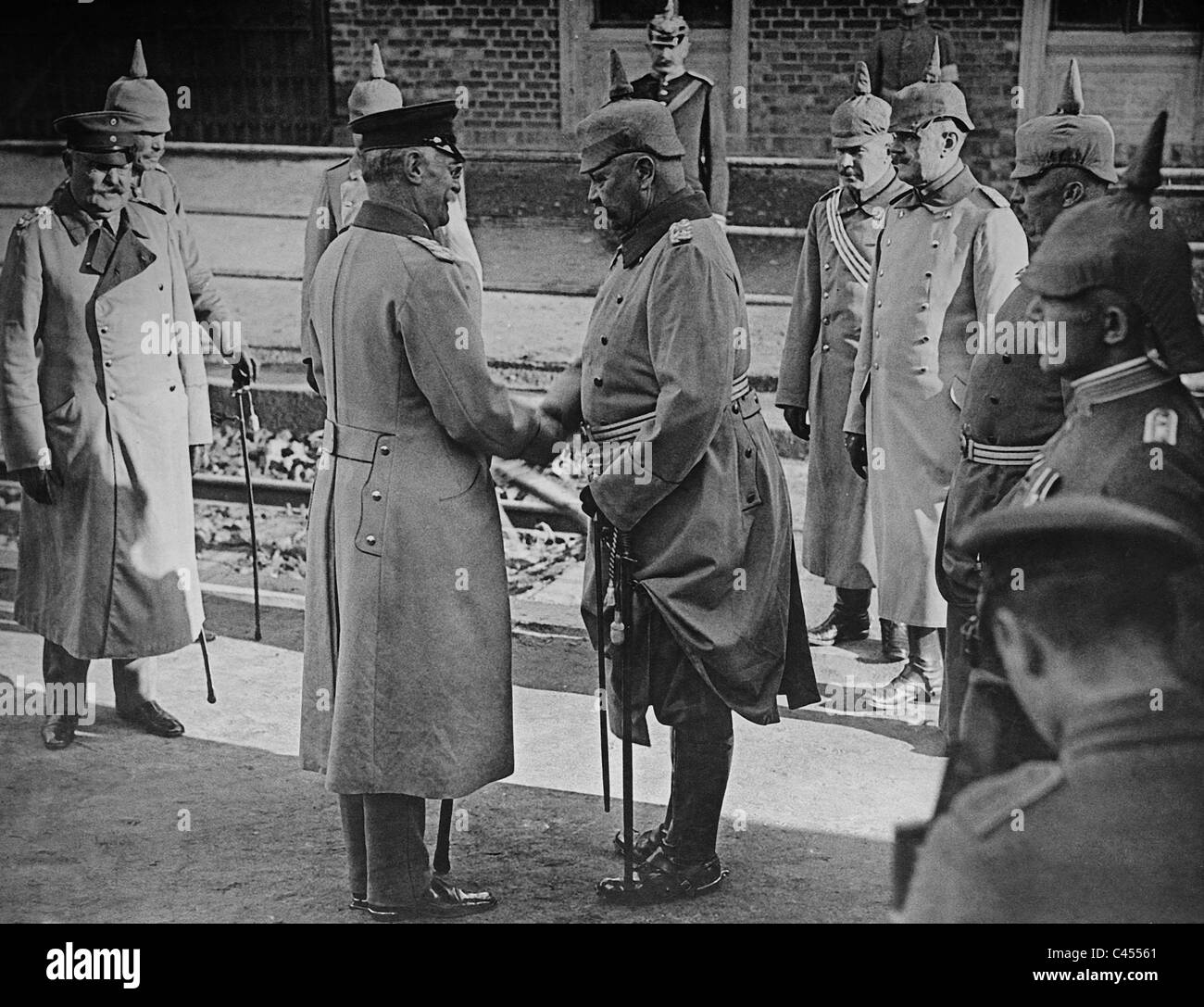 Frederick II of Baden and Paul von Hindenburg, 1915 Stock Photo