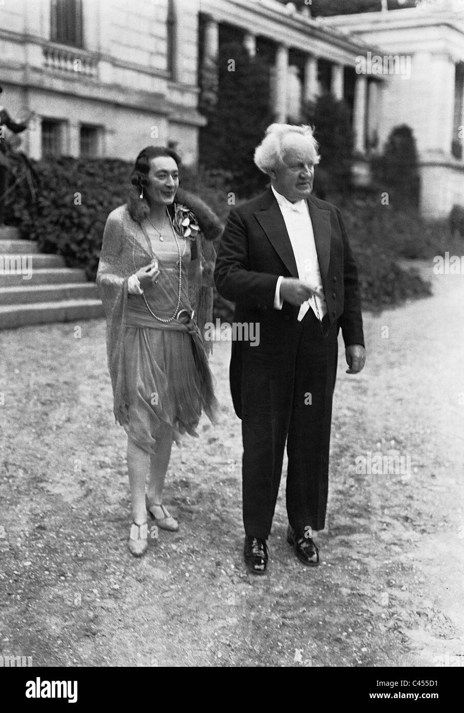 Gerhart Hauptmann and his wife Margarete Hauptmann, 1931 Stock Photo