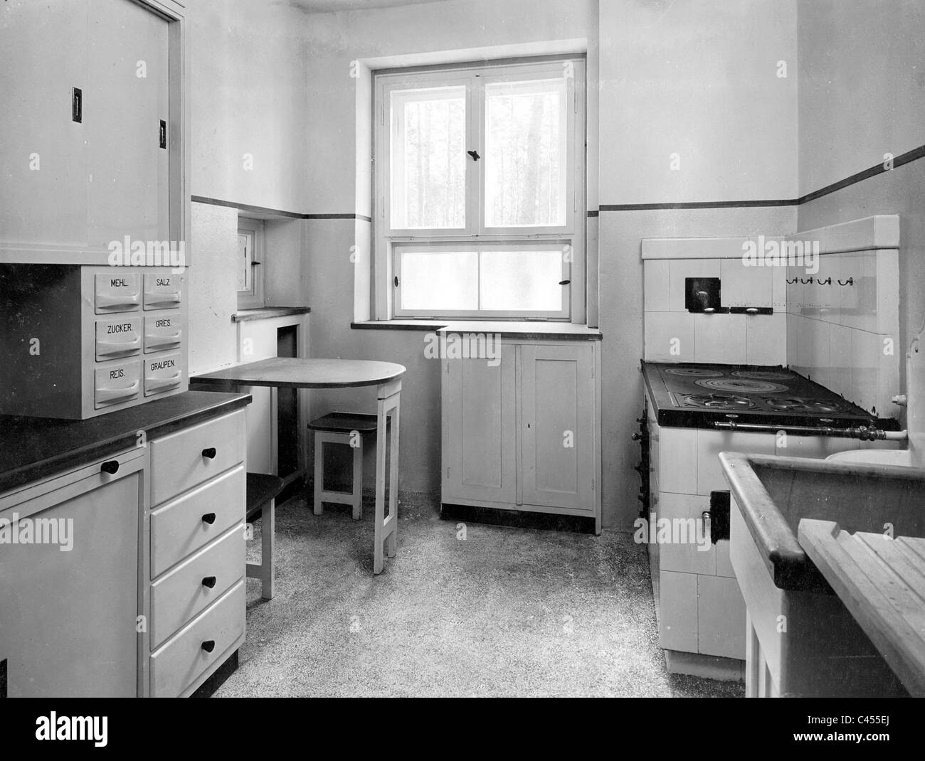 Modern kitchen, 1937 Stock Photo
