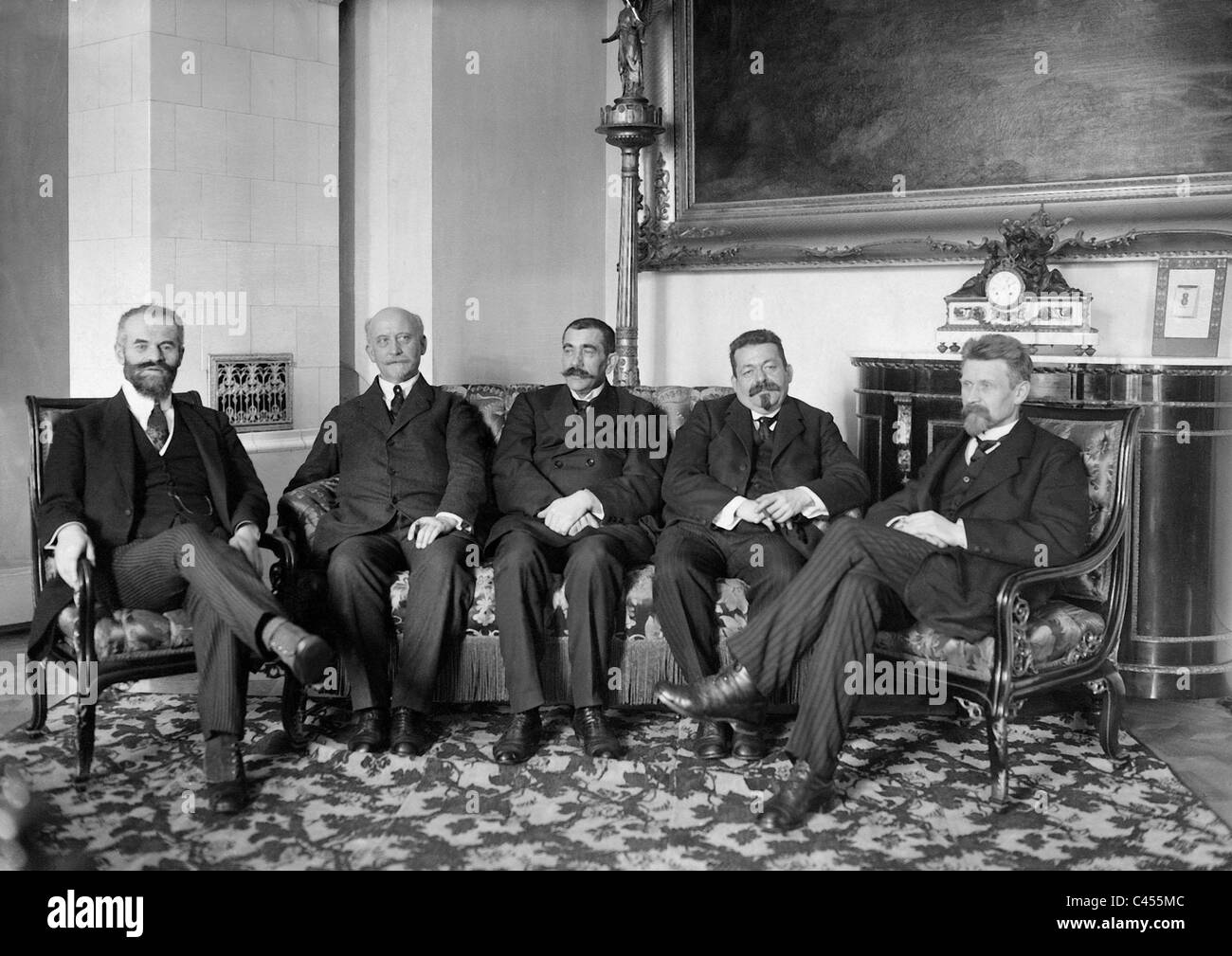 Otto Landsberg, Philipp Scheidemann Gustav Noske, Friedrich Ebert and Rudolf Wissell, 1918 Stock Photo