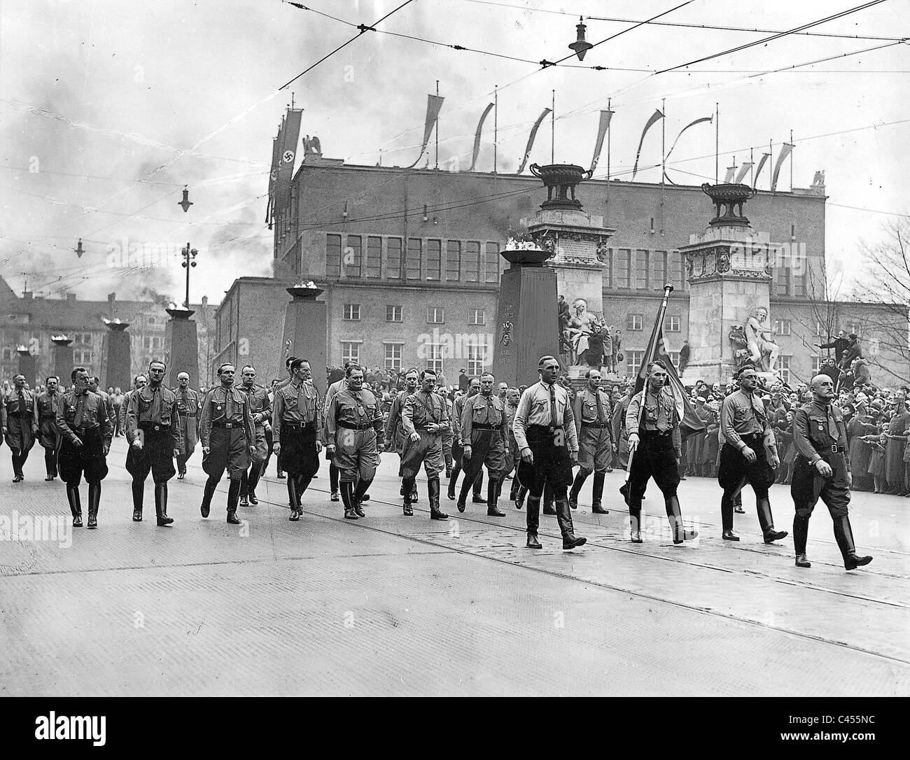 Traditional march of the Old Fighters of the Nazi Party on 9 November 1937 Munich Stock Photo