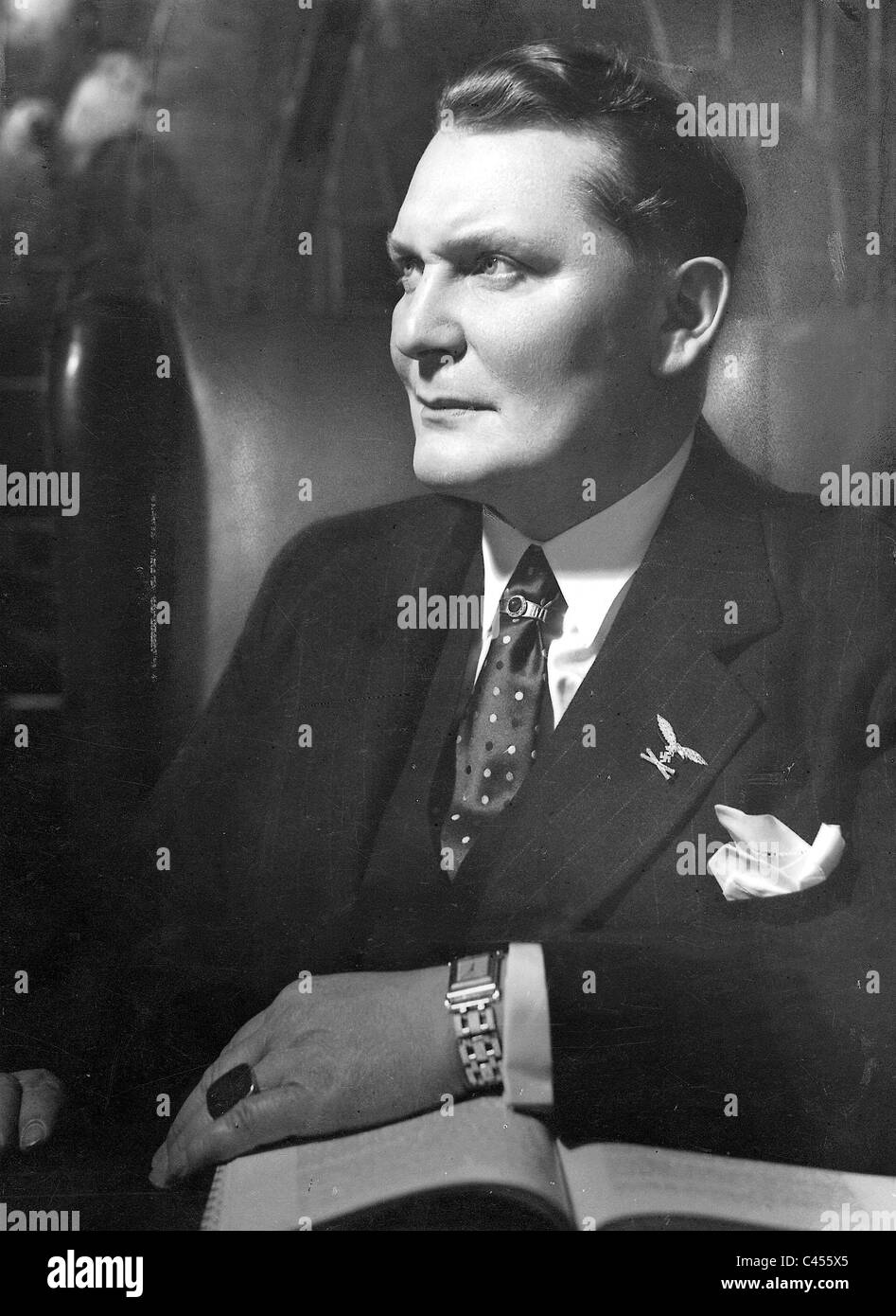 Portrait of Hermann Goering, Field Marshal and Reich Marshal of the Third Reich Stock Photo