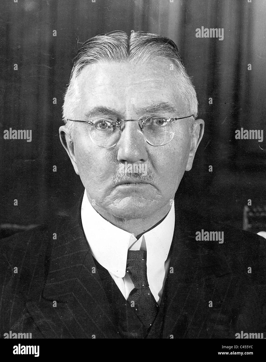 Portrait of the German banker Hjalmar Schacht, 1937 Stock Photo