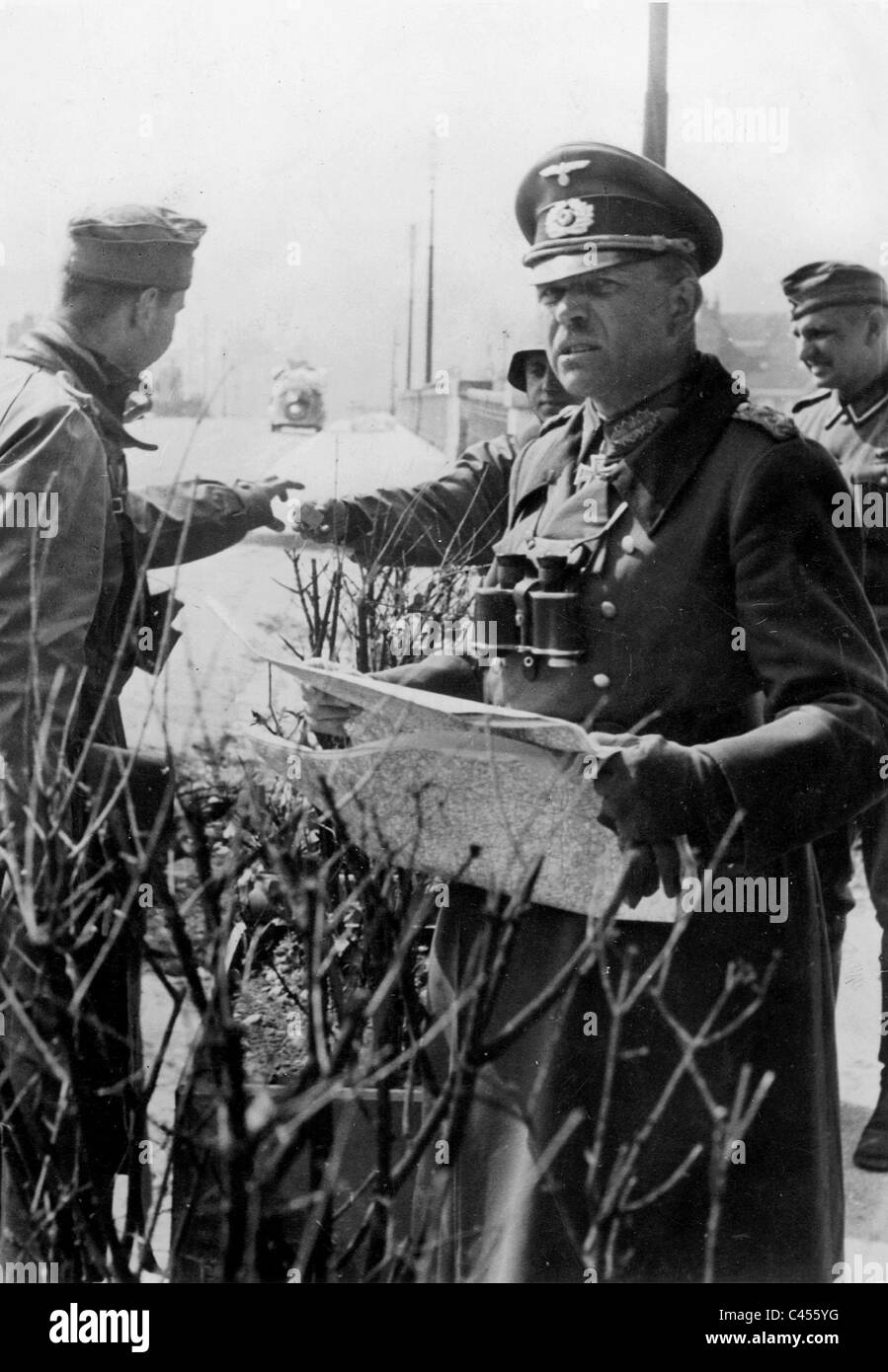 Heinz Guderian during the French campaign, 1940 Stock Photo