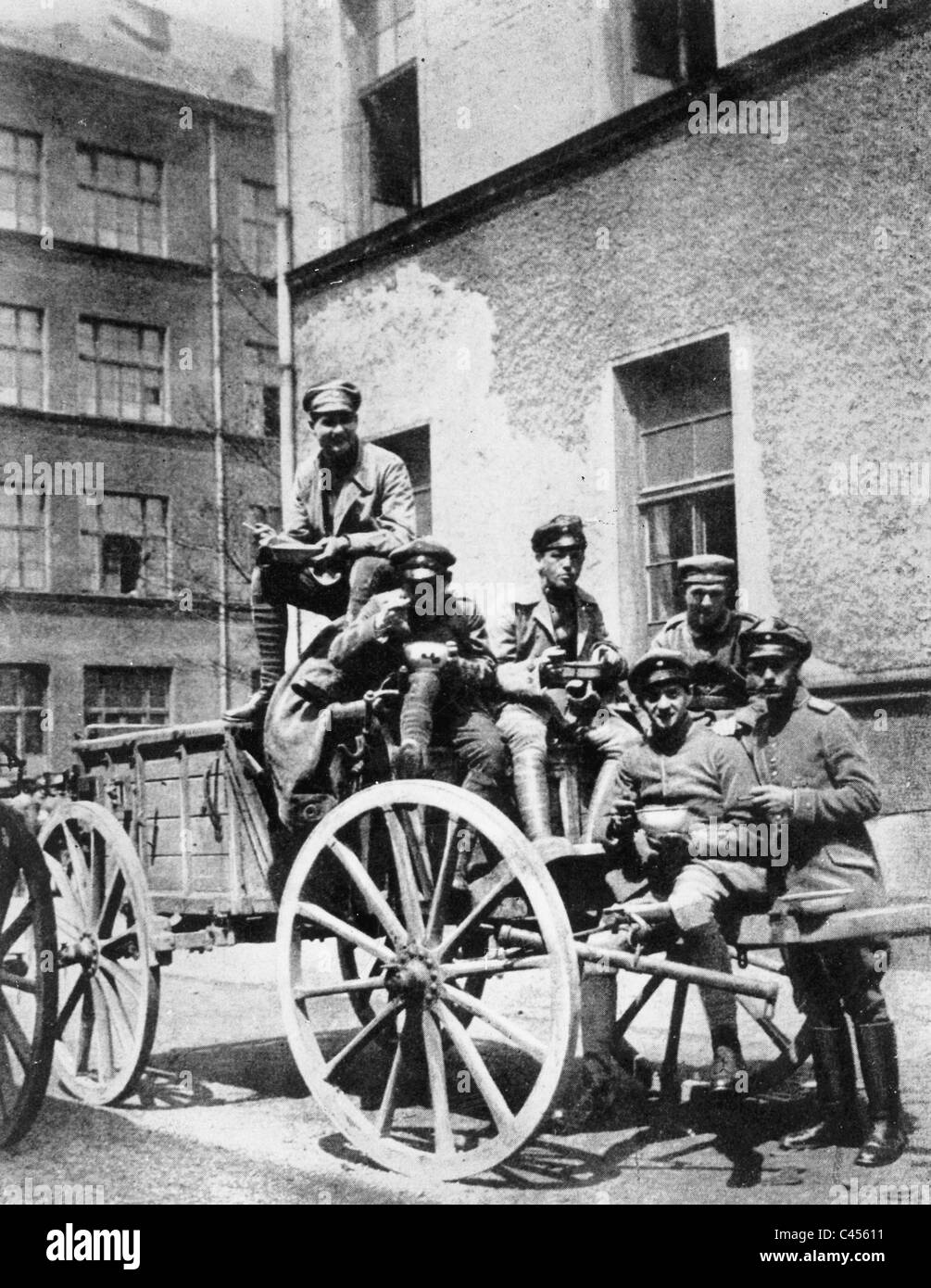 Soldiers of the Free Corps Epp in Munich, including Rudolf Hess, 1919 Stock Photo