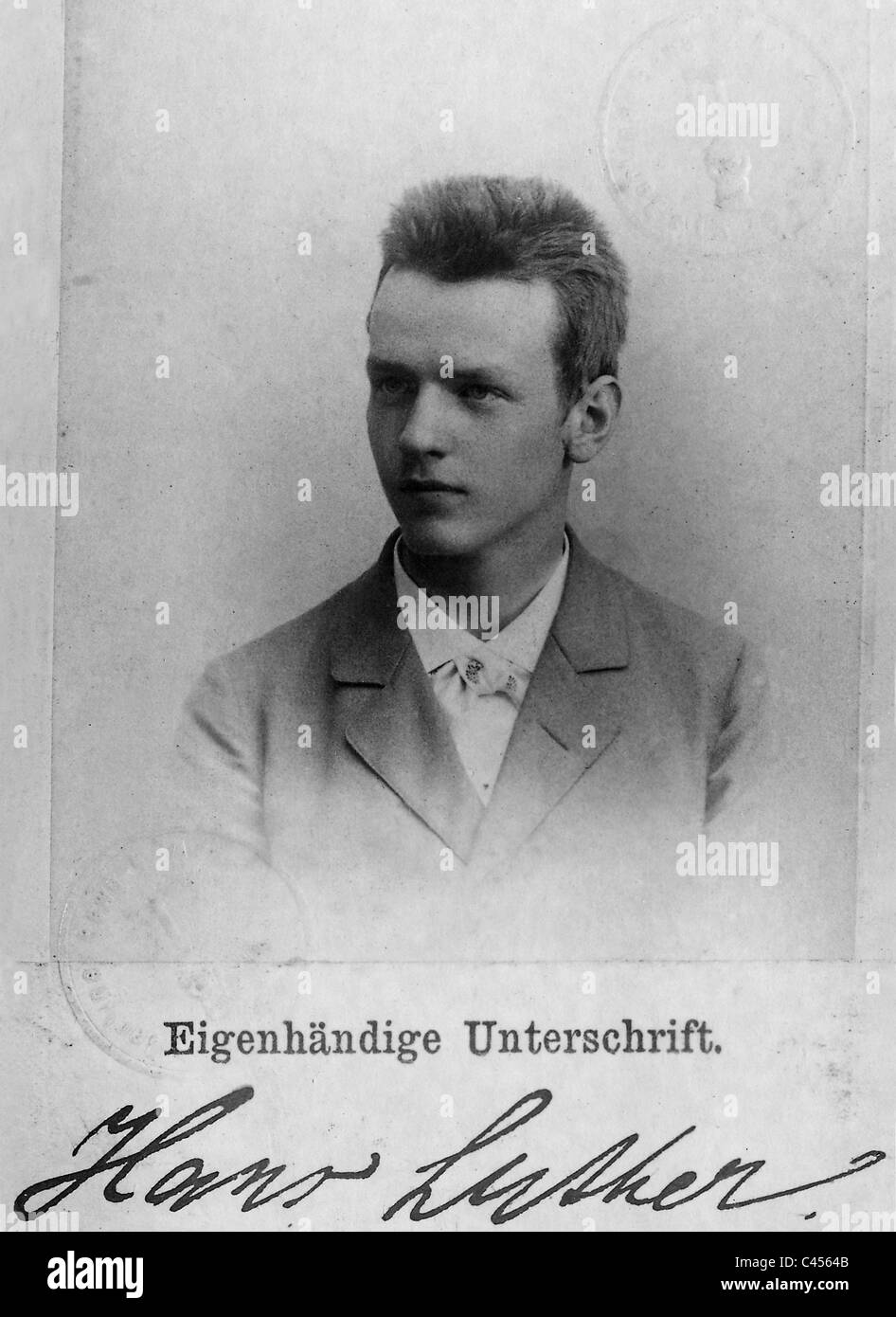 Hans Luther, 1898 Stock Photo