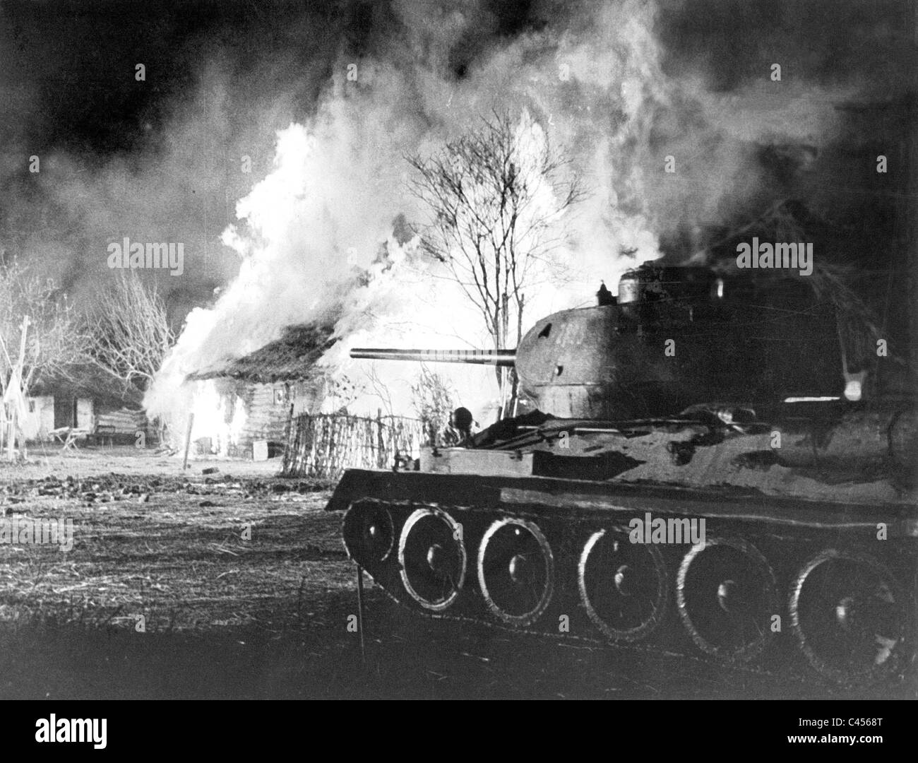Russian T-34 tank at the Battle of Kursk, 1943 Stock Photo