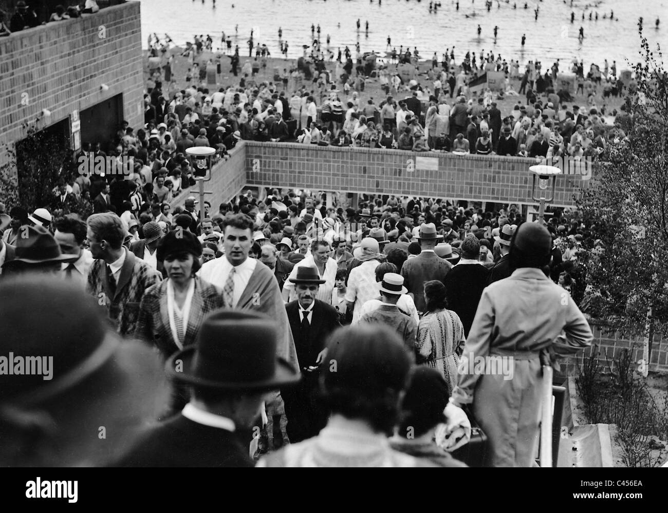 Open-air bath Wannsee, 1930 Stock Photo