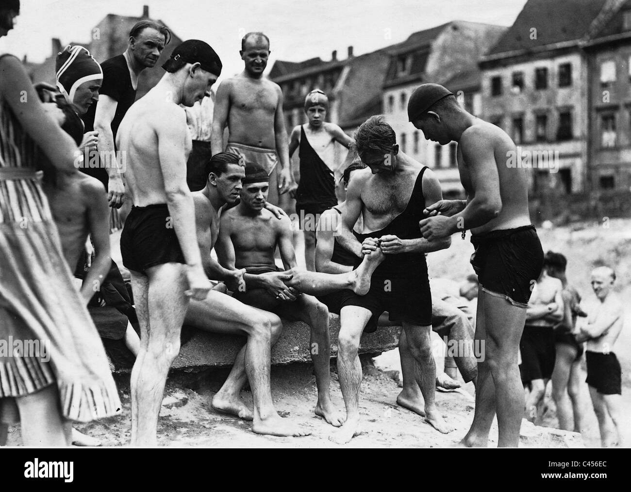 Berliner bath in the Spree, 1931 Stock Photo