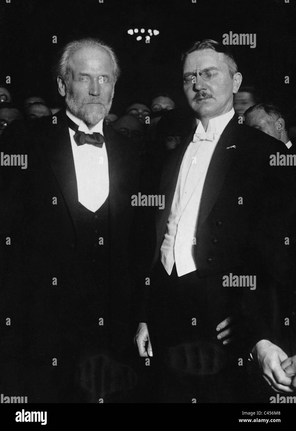 Karl Gustav Cassel and Hjalmar Schacht, 1925 Stock Photo