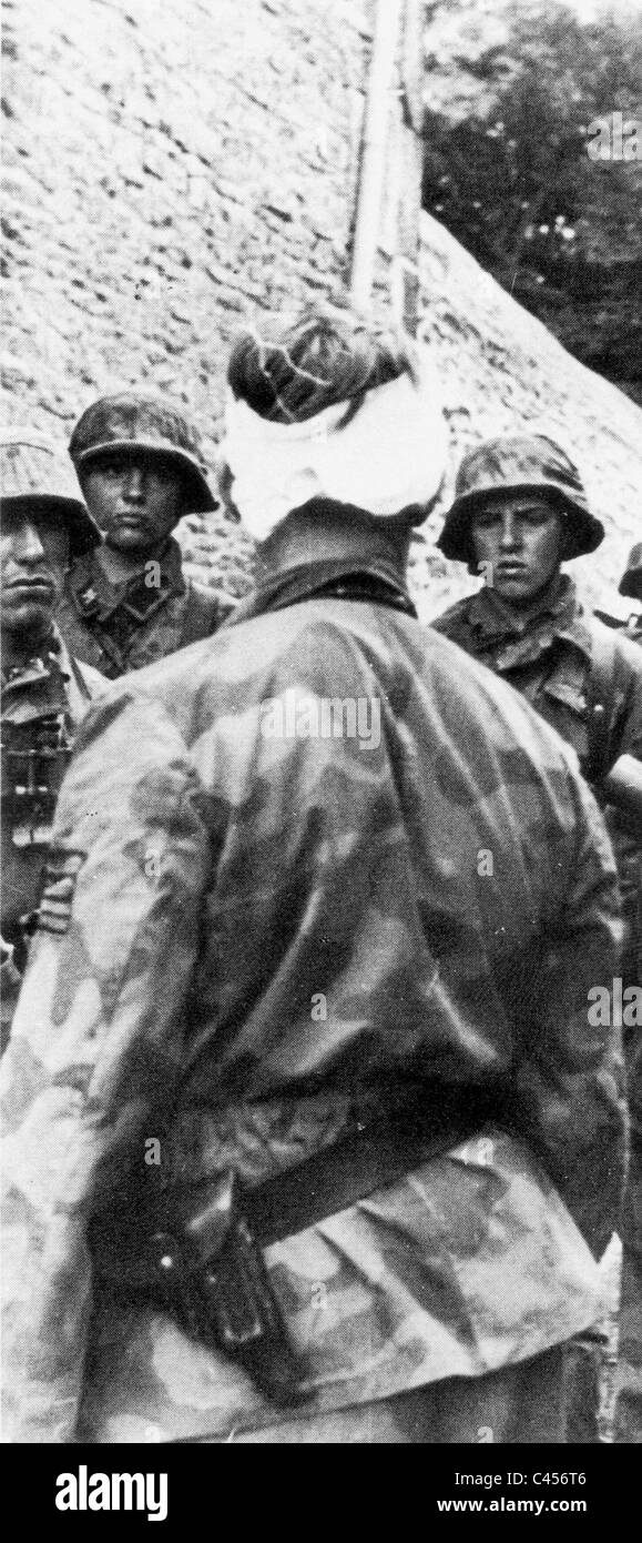 Soldiers of the SS Division 'Hitler Youth', 1944 Stock Photo