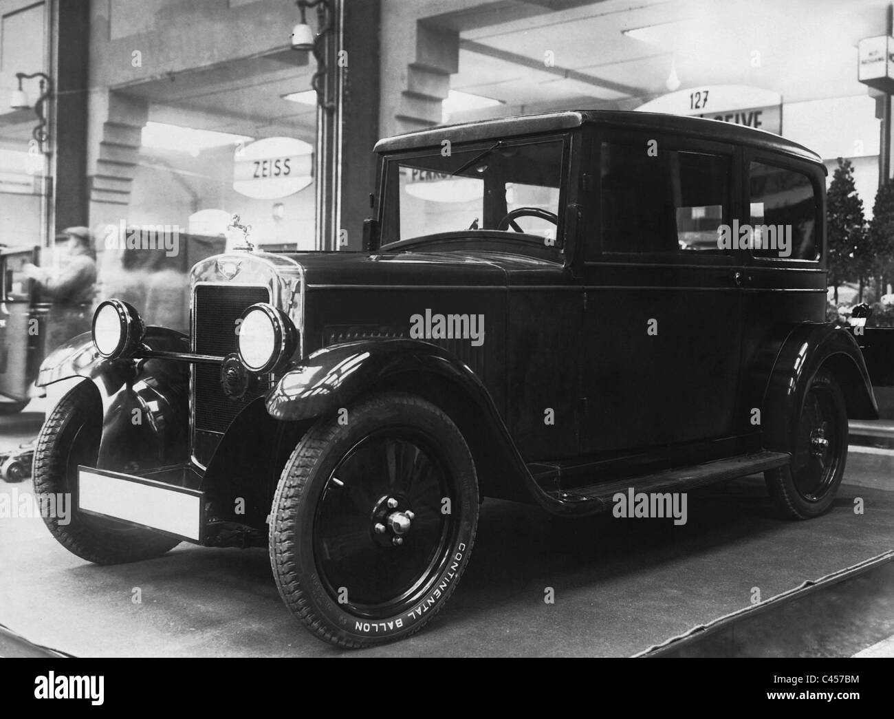 Hanomag on an automobile show, 1931 Stock Photo