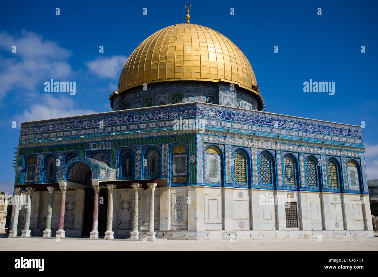 The Dome of The Rock in Al-Aqsa Mosque compound, Temple Mount. Jerusalem, Israel. 2 June 2011. Stock Photo