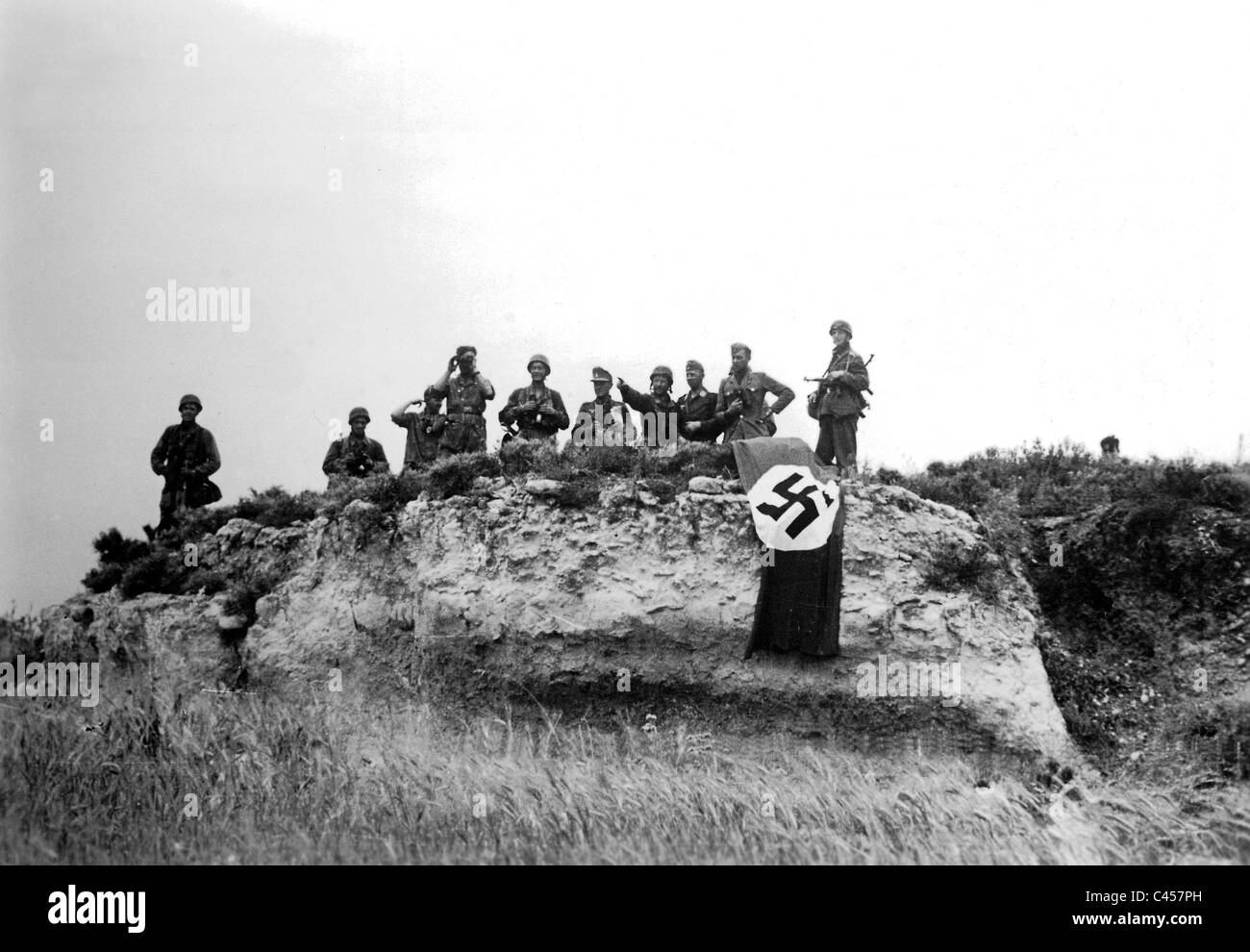 German paratroopers in Crete, 1941 Stock Photo