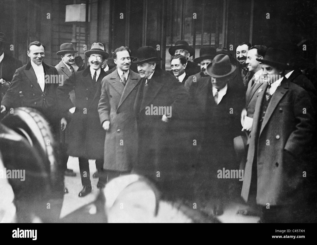 Aristide Briand with his cabinet in front of the Elysee Palace, 1926 Stock Photo