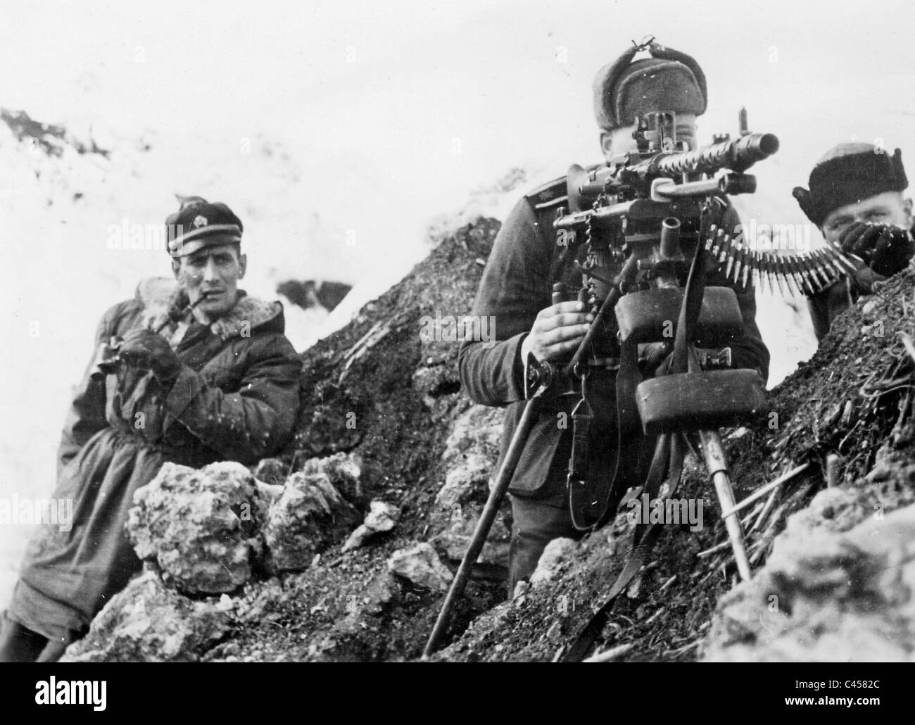 Soldiers of the Body Guard Regiment SS 'Adolf Hitler' in the Crimean, 1942 Stock Photo