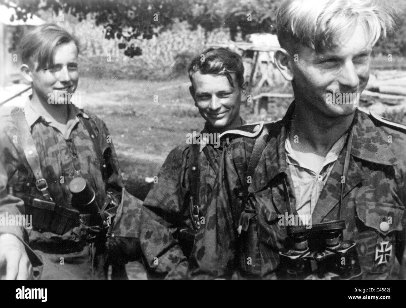 Soldiers of the Waffen-SS on the Eastern front, 1942 Stock Photo