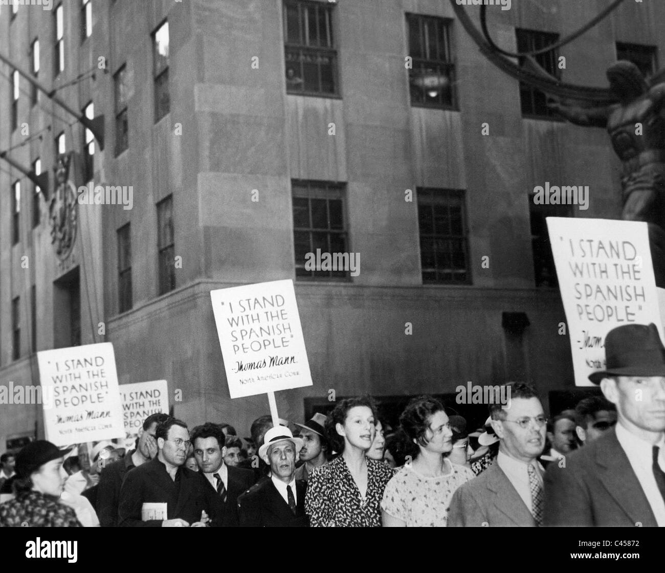 Demonstration in New York, 1937 Stock Photo
