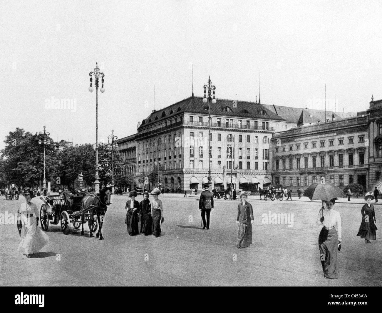 Hotel Adlon in Berlin, before 1914 Stock Photo