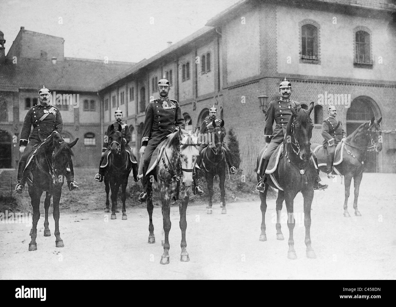 Mounted policemen in Berlin, 1906 Stock Photo