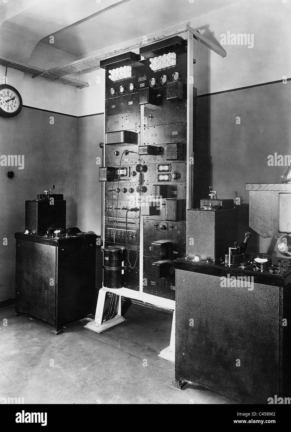 Phototelegraphy station, 1930 Stock Photo