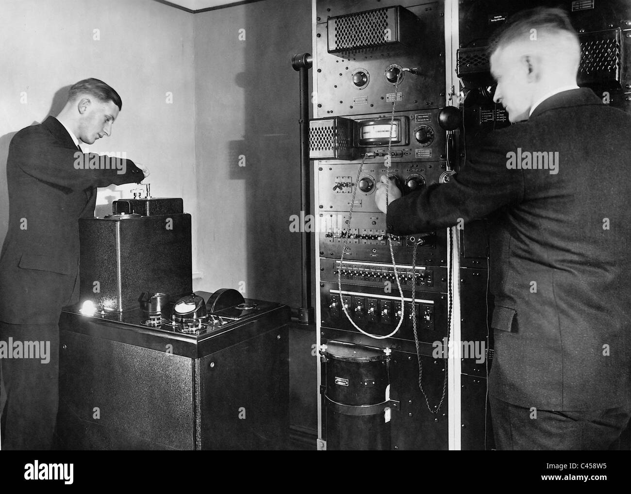 Phototelegraphy station, 1930 Stock Photo
