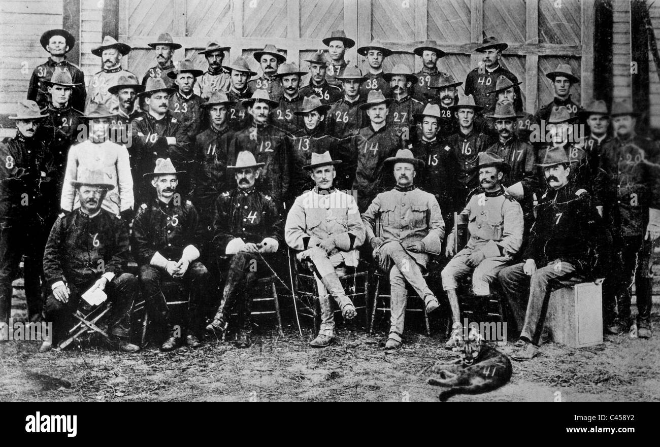 1898 Theodore Teddy Roosevelt PHOTO Rough Riders Staff Generals Tampa Florida