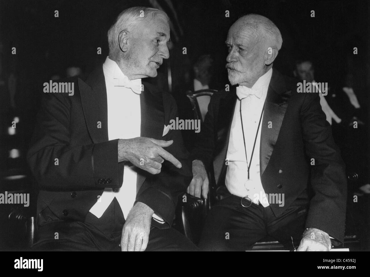 Cordell Hull with William Durand at the Third World Power Conference in Washington, 1936 Stock Photo