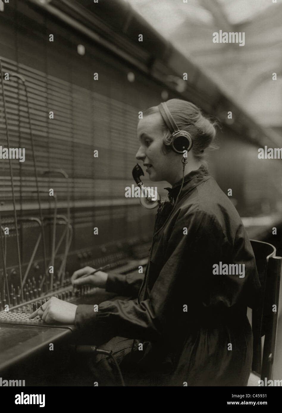 The 'operator', 1934 Stock Photo