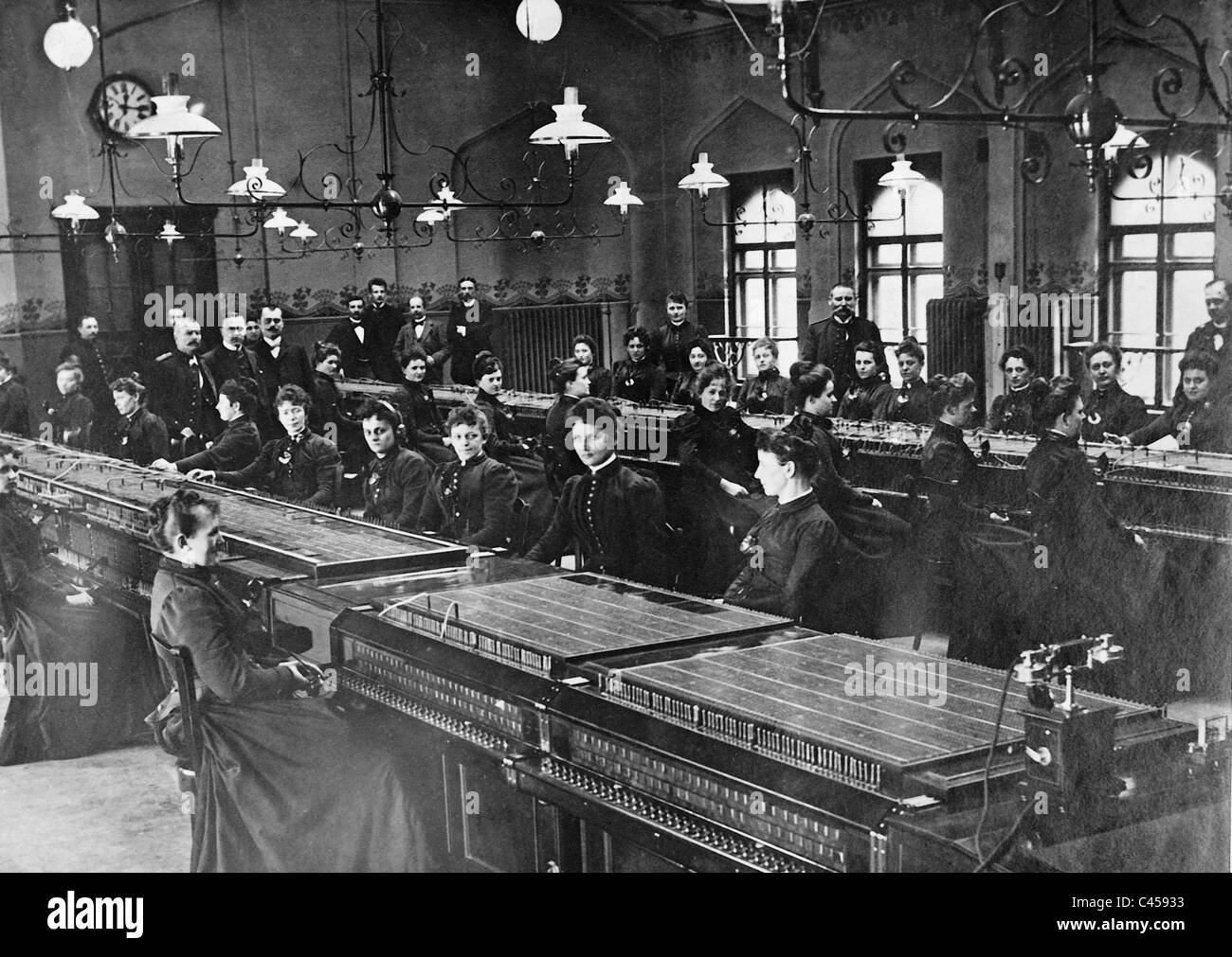 antigua centralita telefónica, antigua, comunicación, comercial, equipo,  Black's Point Museum; Reefton, Nueva Zelanda Fotografía de stock - Alamy