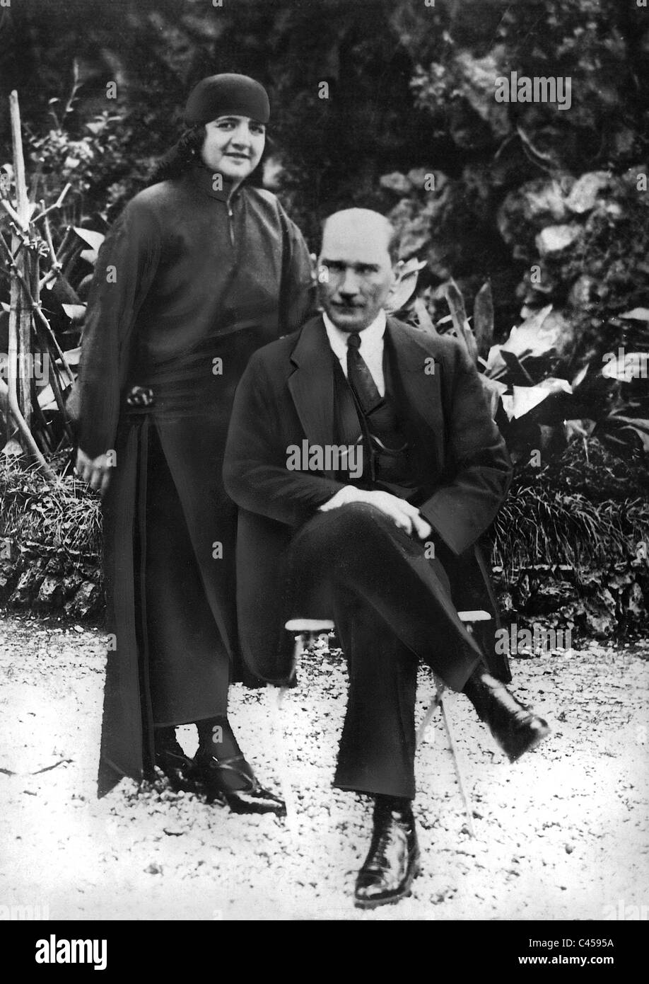 Mustafa Kemal Atatuerk and his wife, 1923 Stock Photo
