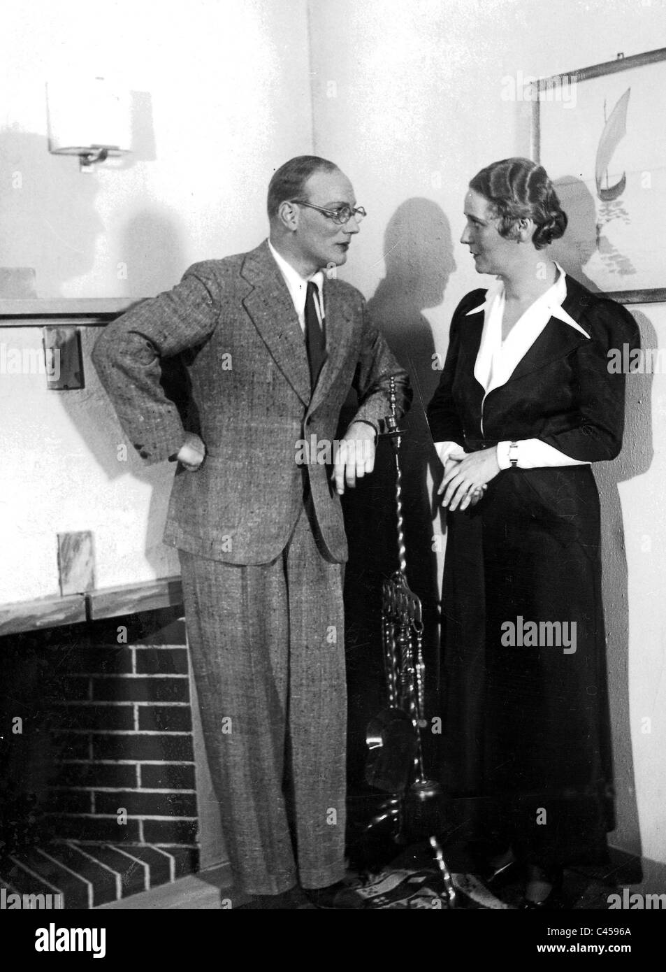 Gustaf Gruendgens and Emmy Sonnemann, 1933 Stock Photo