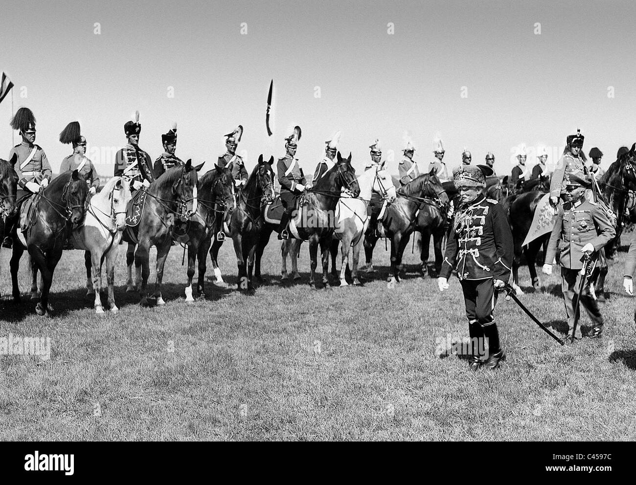 August von Mackensen with former cavalry, 1935 Stock Photo